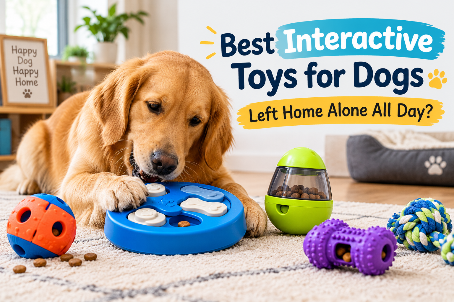 Best Interactive Toys for Dogs Left Home Alone All Day
