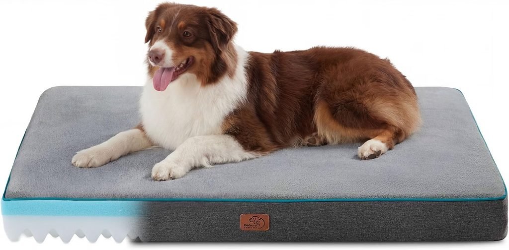 Bedsure Orthopedic Memory Foam Dog Crate Bed for Best Budget Dog Bed