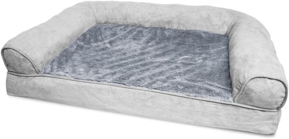 FurHaven Plush & Suede Orthopedic Sofa Pet Bed for small dogs