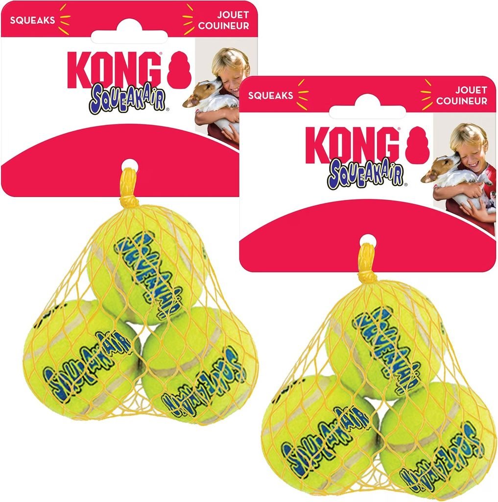 KONG Squeakair Balls (X-Small, 6-Pack) for small dogs