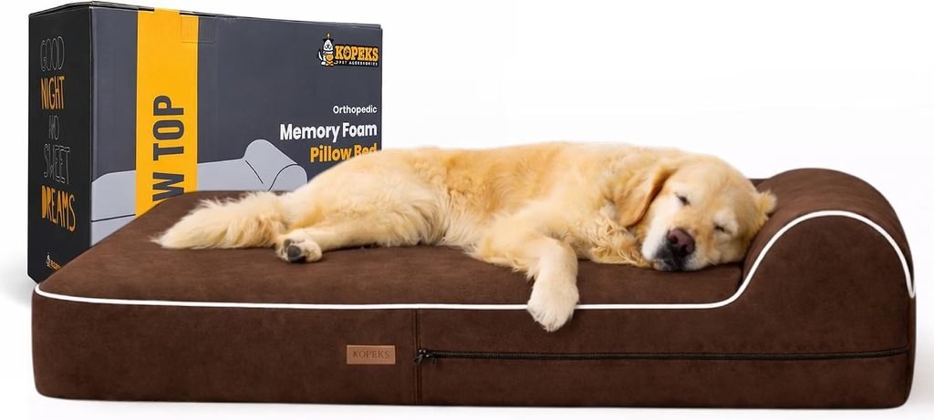 KOPEKS Orthopedic Waterproof Memory Foam Bed  for Incontinence and Senior Dogs