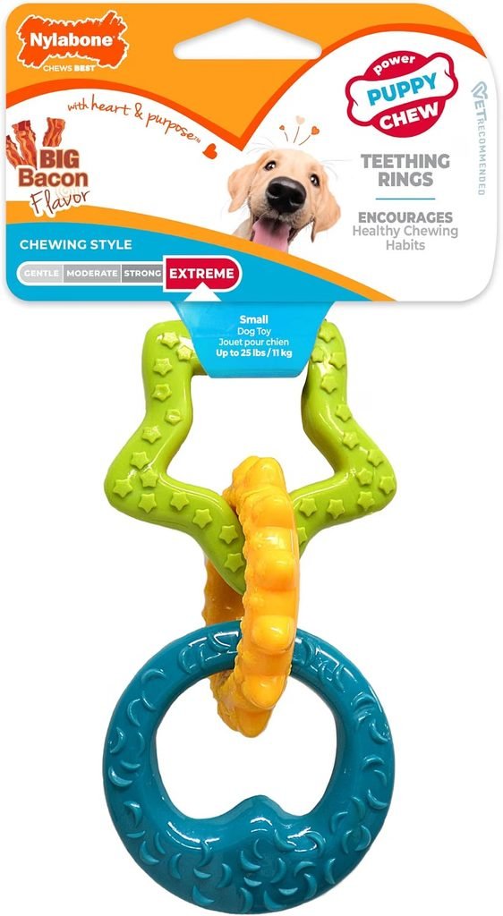 Nylabone Puppy Power Rings Dog Teething Toy