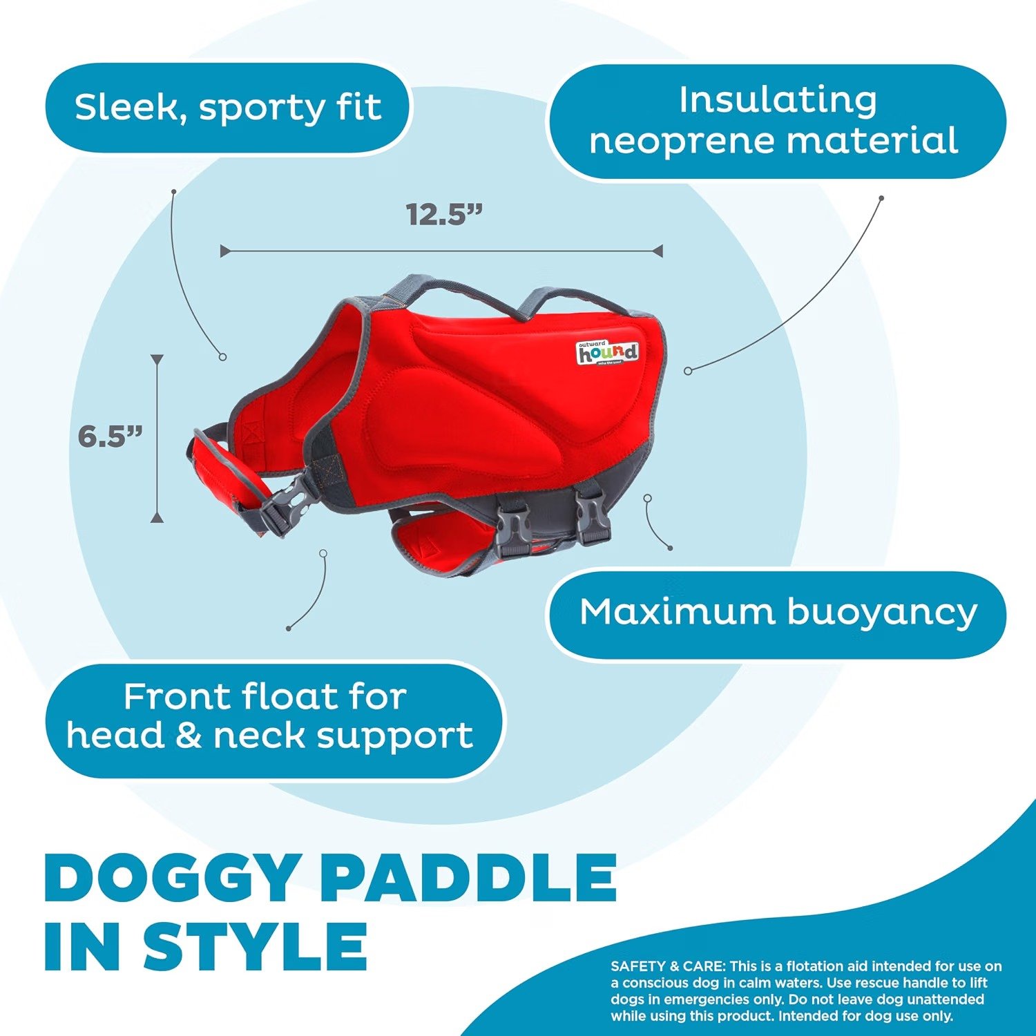 Outward Hound Dawson Life Jacket with Chin Float