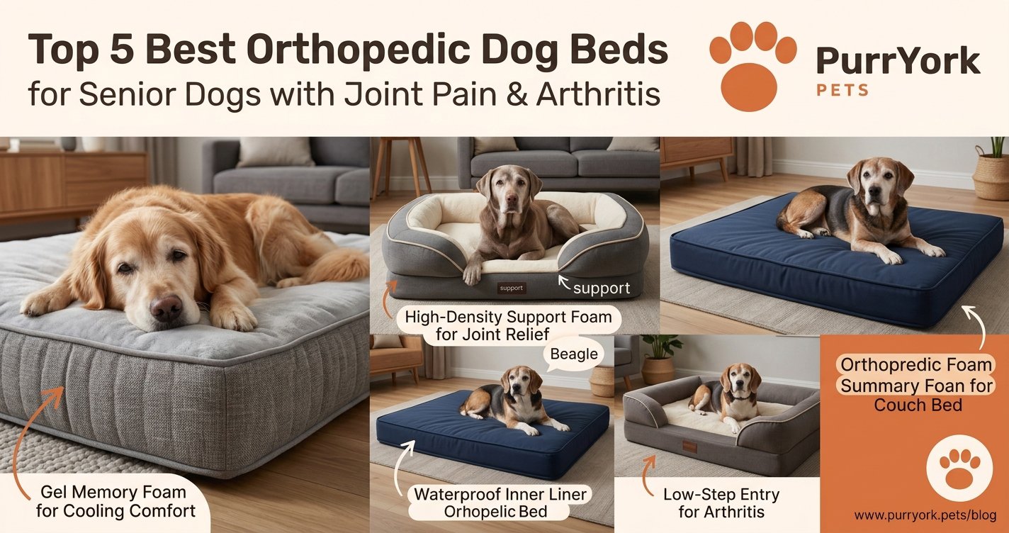Top 5 Best Orthopedic Dog Beds for Senior Dogs with Joint Pain & Arthritis