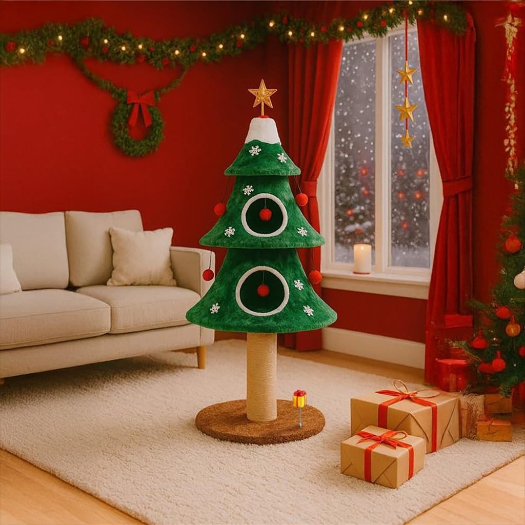 Alpine Cat Christmas Tree Tower