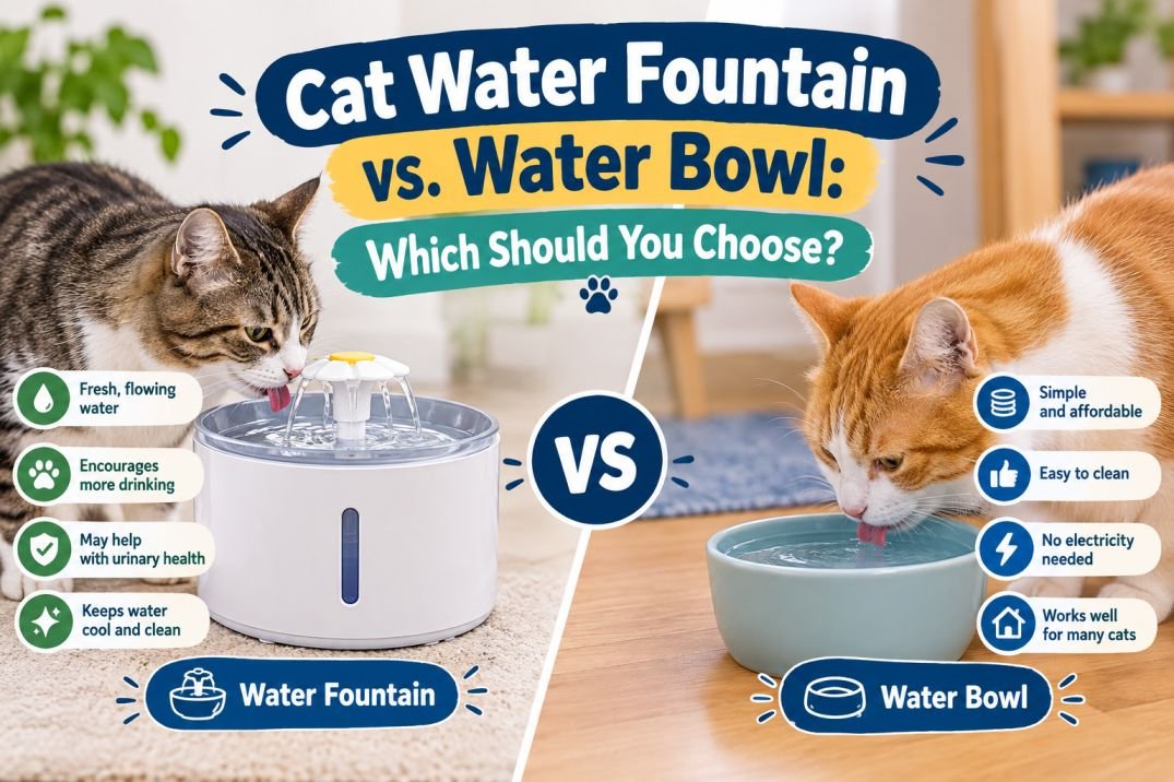 Cat Fountain vs. Water Bowl