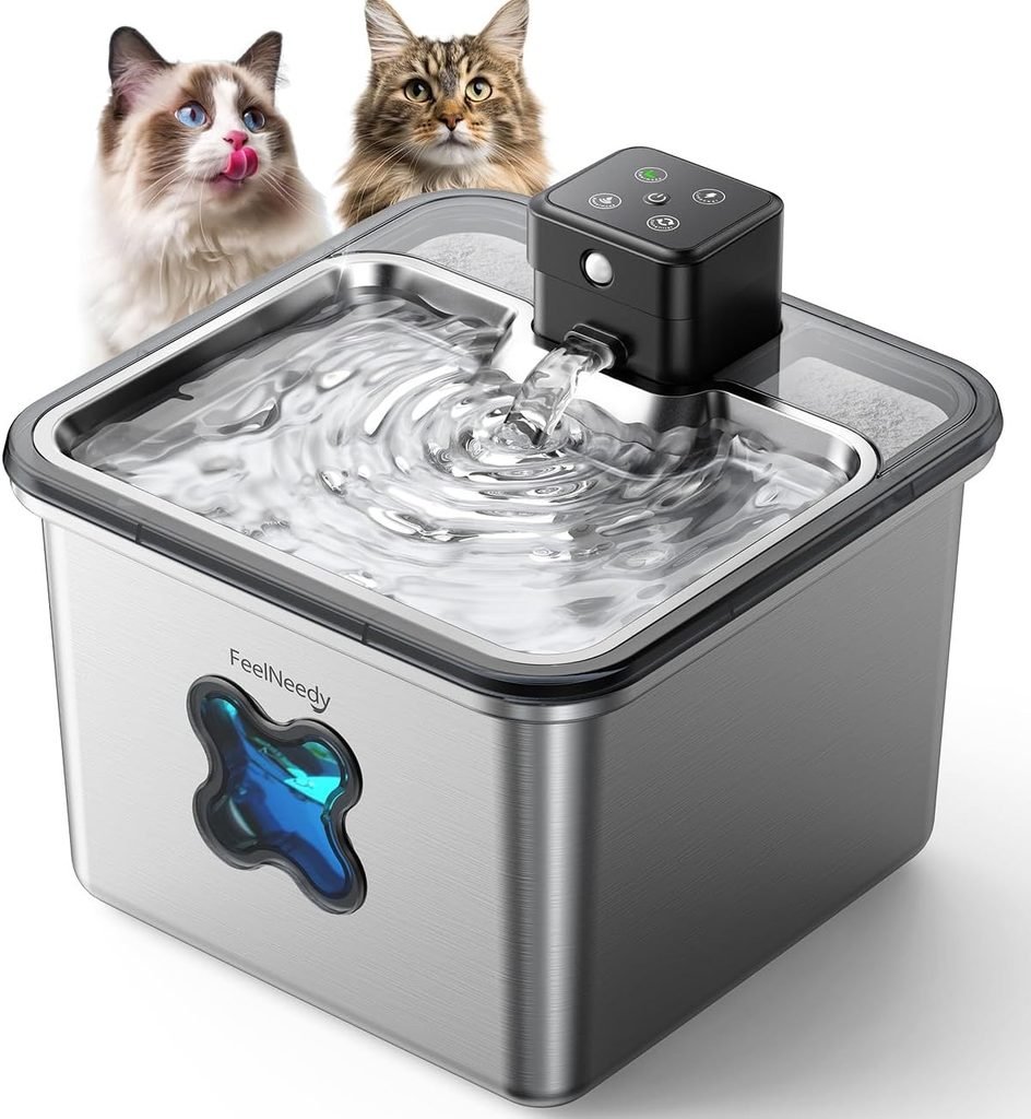 FEELNEEDY FN-W17 Wireless Fountain Cat Water Fountain- Coreless