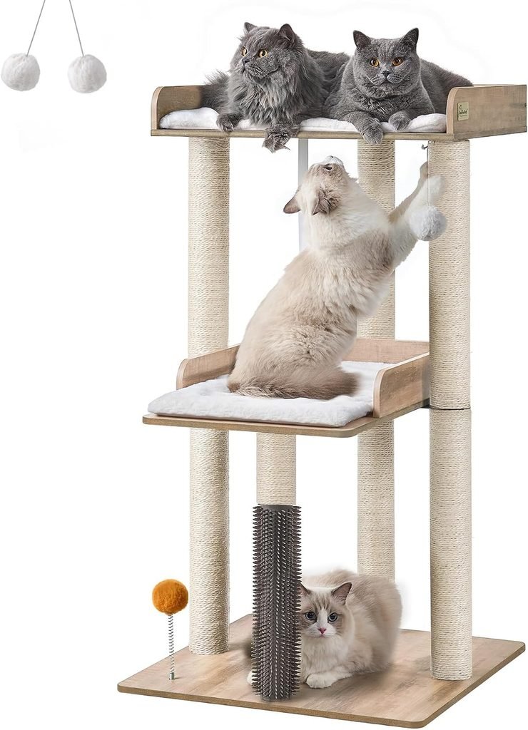 FourFurPets Modern Cat Tree, 43.7in