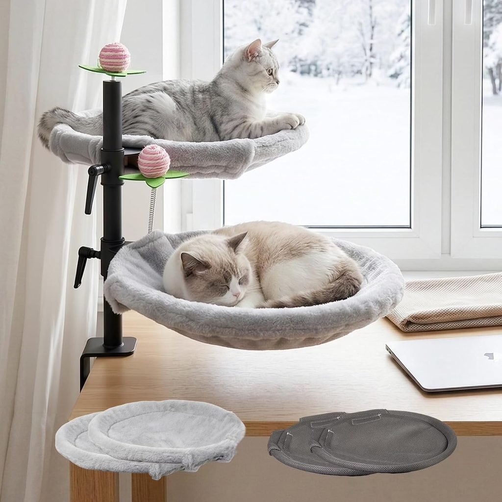 Haijunnm Double Cat Desk Bed for working from home