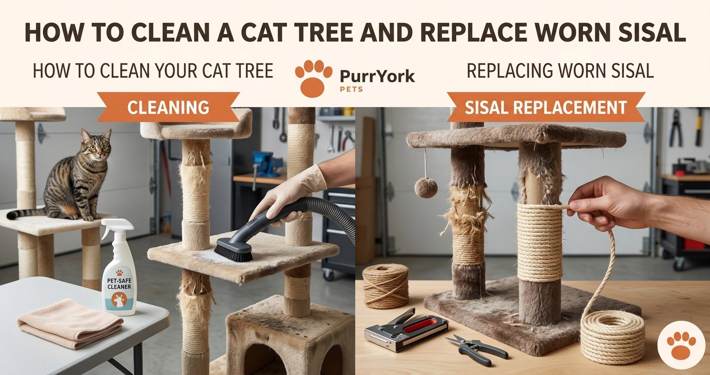 How to Clean a Cat Tree and Replace Worn Sisal