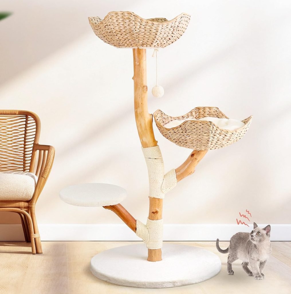 LEO & LEXI Real Wood Modern Cat Tree