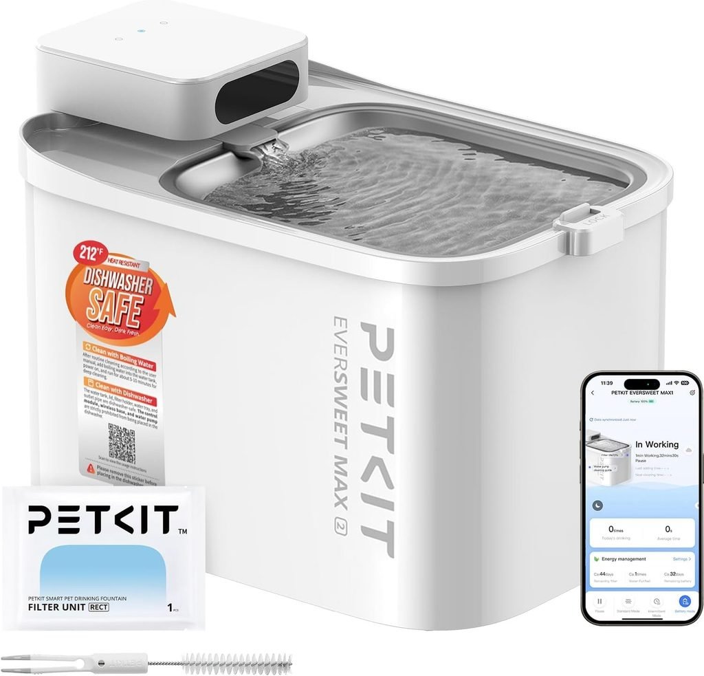 PETKIT EverSweet Max Cat Water Fountain- stainless-steel, easy to clean