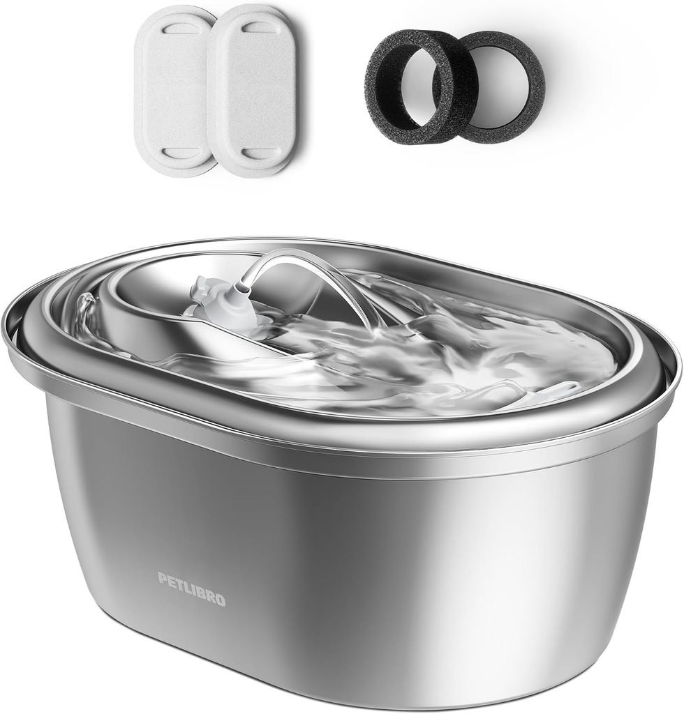 PETLIBRO 2L Stainless Steel Cat Water Fountain- best budget